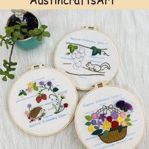 3D Flowers Sampler Embroidery Kit