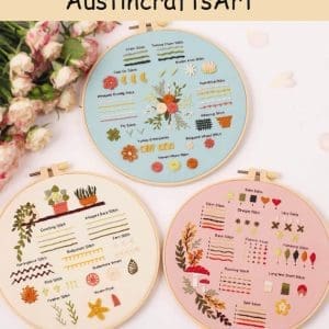 Flower Plant Sampler Embroidery Kit