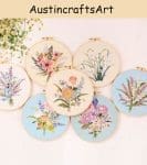 Pretty Bouquet Flower Embroidery Kit