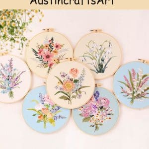 Pretty Bouquet Flower Embroidery Kit