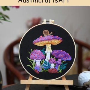 Cute Beginner Mushroom Embroidery Kit