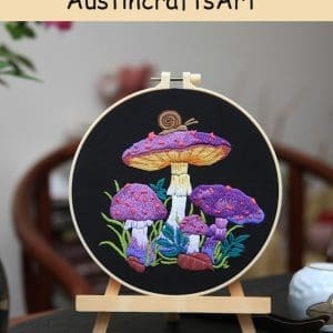 Cute Beginner Mushroom Embroidery Kit