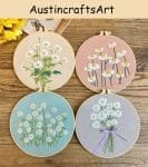 Daisy Flower Embroidery Kit