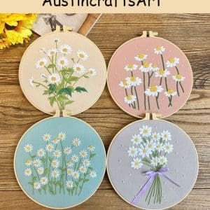 Daisy Flower Embroidery Kit