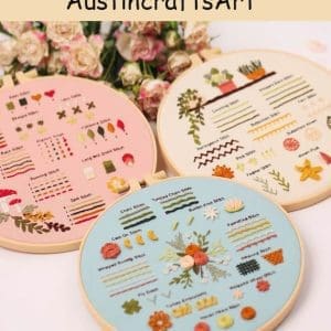 Flower Plant Sampler Embroidery Kit