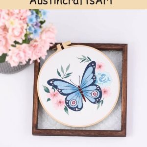 DIY Flowers Butterfly Embroidery Kit