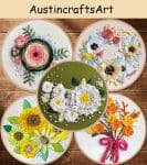 Pretty 3D Flower Embroidery Kit