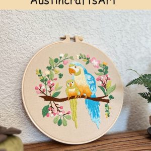 Pretty Flowers And Bird Embroidery Kit
