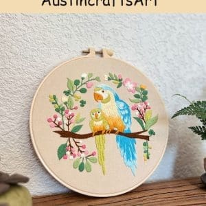 Pretty Flowers And Bird Embroidery Kit