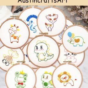 Simple Animal Kids Embroidery Kit