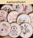 Cute Animal Kids Embroidery Kit