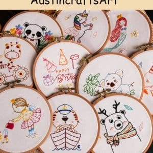 Cute Animal Kids Embroidery Kit