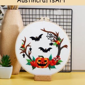 Ghost Pumpkin Halloween Embroidery Kit