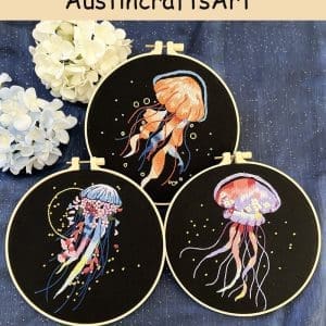 Colorful Jellyfish Embroidery Kit