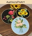 3D Flowers Silk Ribbon Embroidery Kit