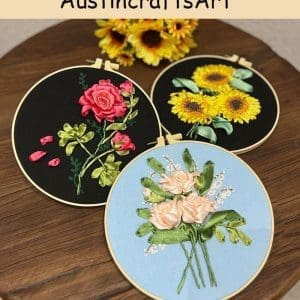 3D Flowers Silk Ribbon Embroidery Kit