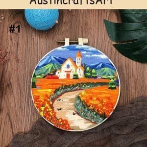 Colorful Garden Scenery Embroidery Kit