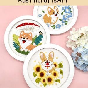 Cute Corgi Dog Embroidery Kit