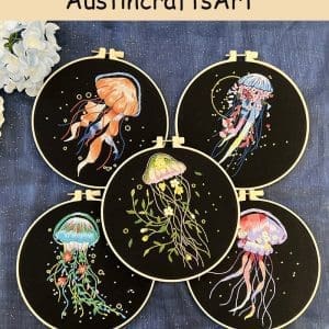 Colorful Jellyfish Embroidery Kit