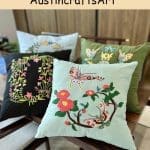 Flowers Butterfly Pillow Case Embroidery Kit