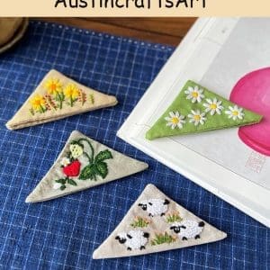 Flower Corner Bookmark Embroidery Kit