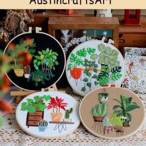 Modern Plant Potted Embroidery Kit