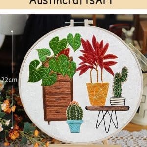 Modern Plant Potted Embroidery Kit