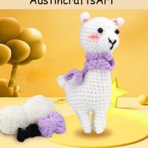 Cute White Alpaca Crochet Kit