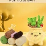 Yellow Potted Plant Crochet Kit