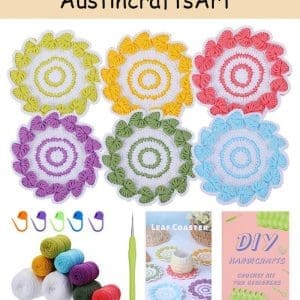 Colorful Floral Crochet Coaster Kit